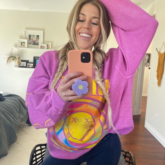 Urban Outfitters Sweaters - Nirvana Smile Overdyed Sweatshirt